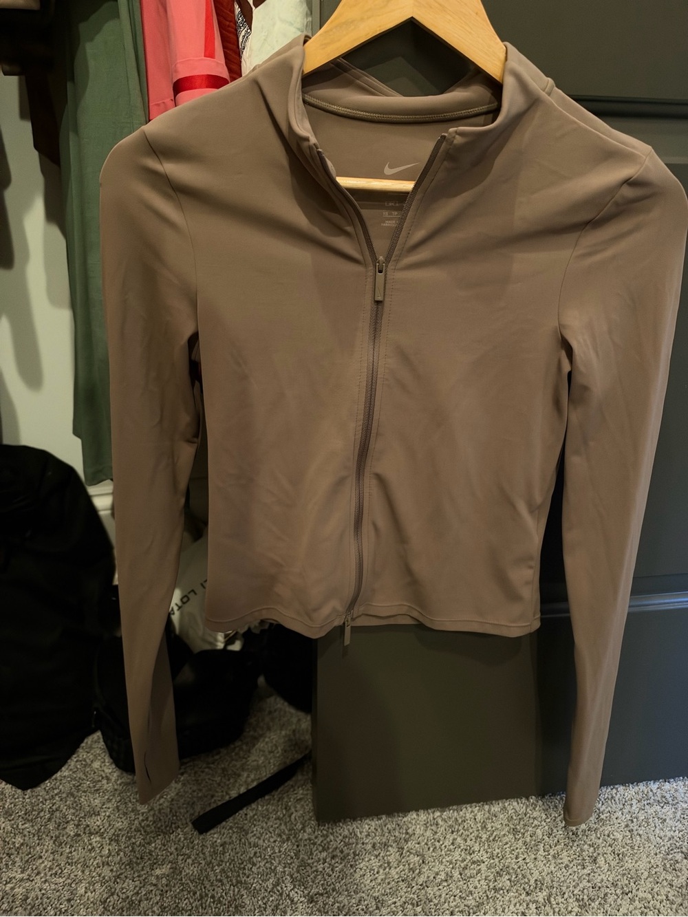 Nike Women's Taupe Full-Zip Performance Jacket